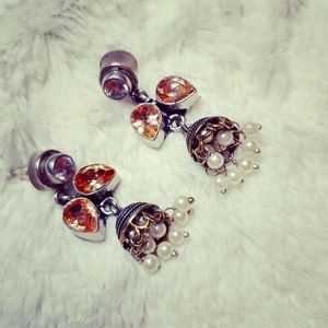 Silver and Pearl Earrings